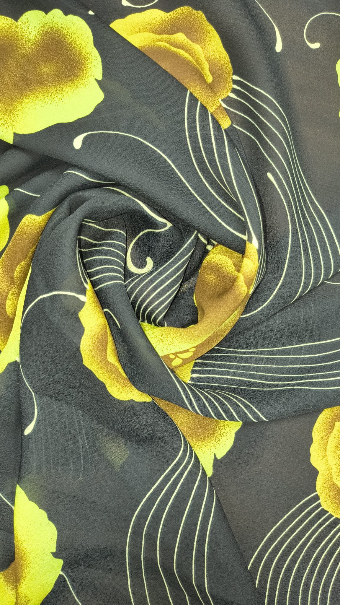 Crepe chifon preto